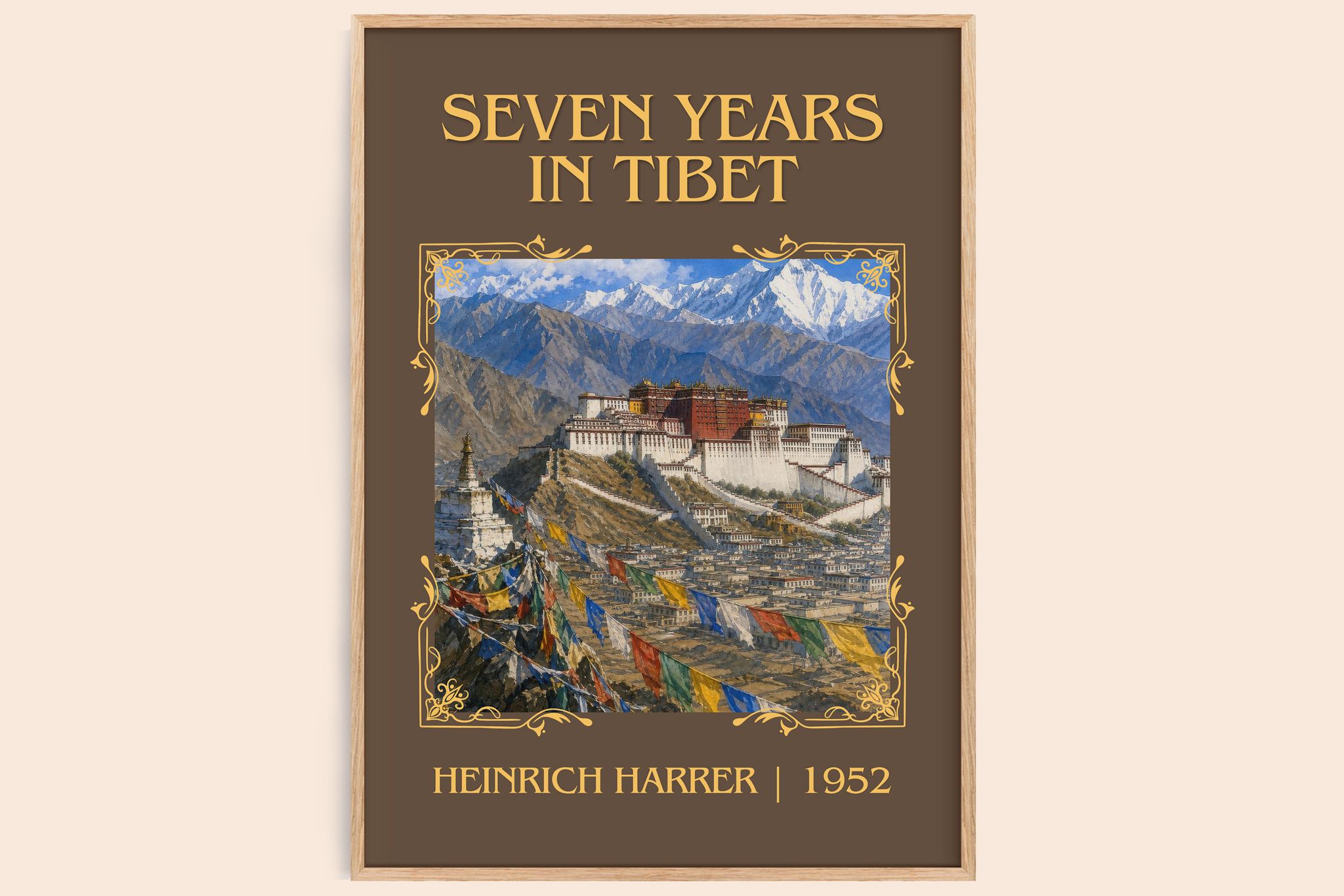Seven Years in Tibet Classic Book Art Print by Heinrich Harrer