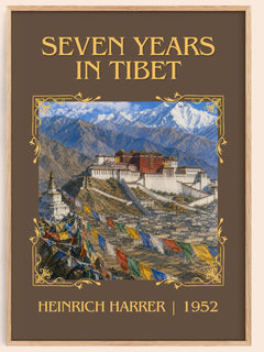 Seven Years in Tibet Classic Book Art Print by Heinrich Harrer – book poster