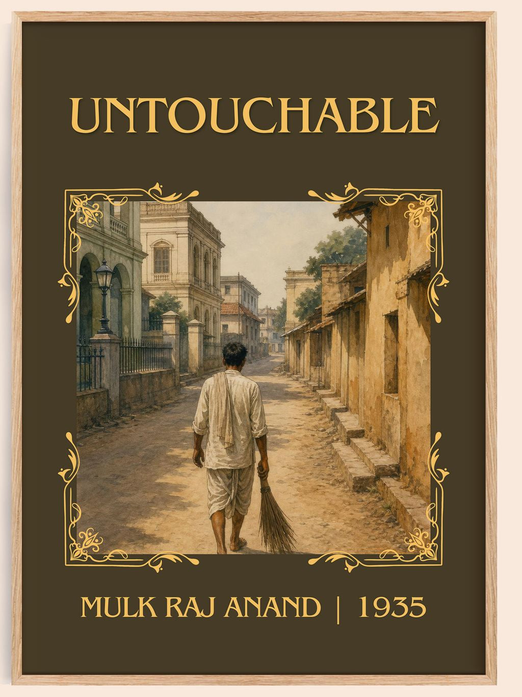 Untouchable Classic Book Art Print by Mulk Raj Anand – book poster