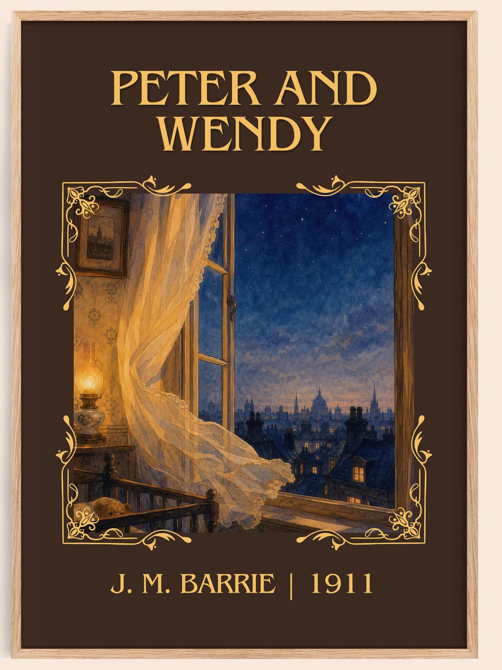 Peter And Wendy Classic Book Art Print by J. M. Barrie – book poster