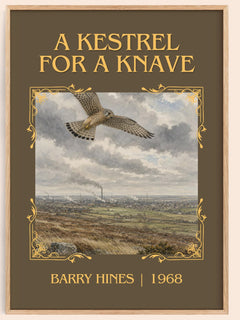 A Kestrel for a Knave Classic Book Art Print by Barry Hines – book poster