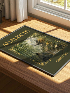Analects Classic Book Art Print by Confucius – print on a sunlit desk
