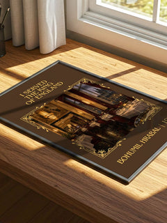 I Served The King Of England Classic Book Art Print by Bohumil Hrabal – print on a sunlit desk