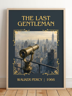 The Last Gentleman Classic Book Art Print by Walker Percy – framed print leaning on a wooden floor
