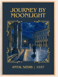 Journey by Moonlight Classic Book Art Print by Antal Szerb – book poster