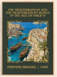The Mediterranean And The Mediterranean World In The Age Of Philip Ii Classic Book Art Print by Fernand Braudel – book poster