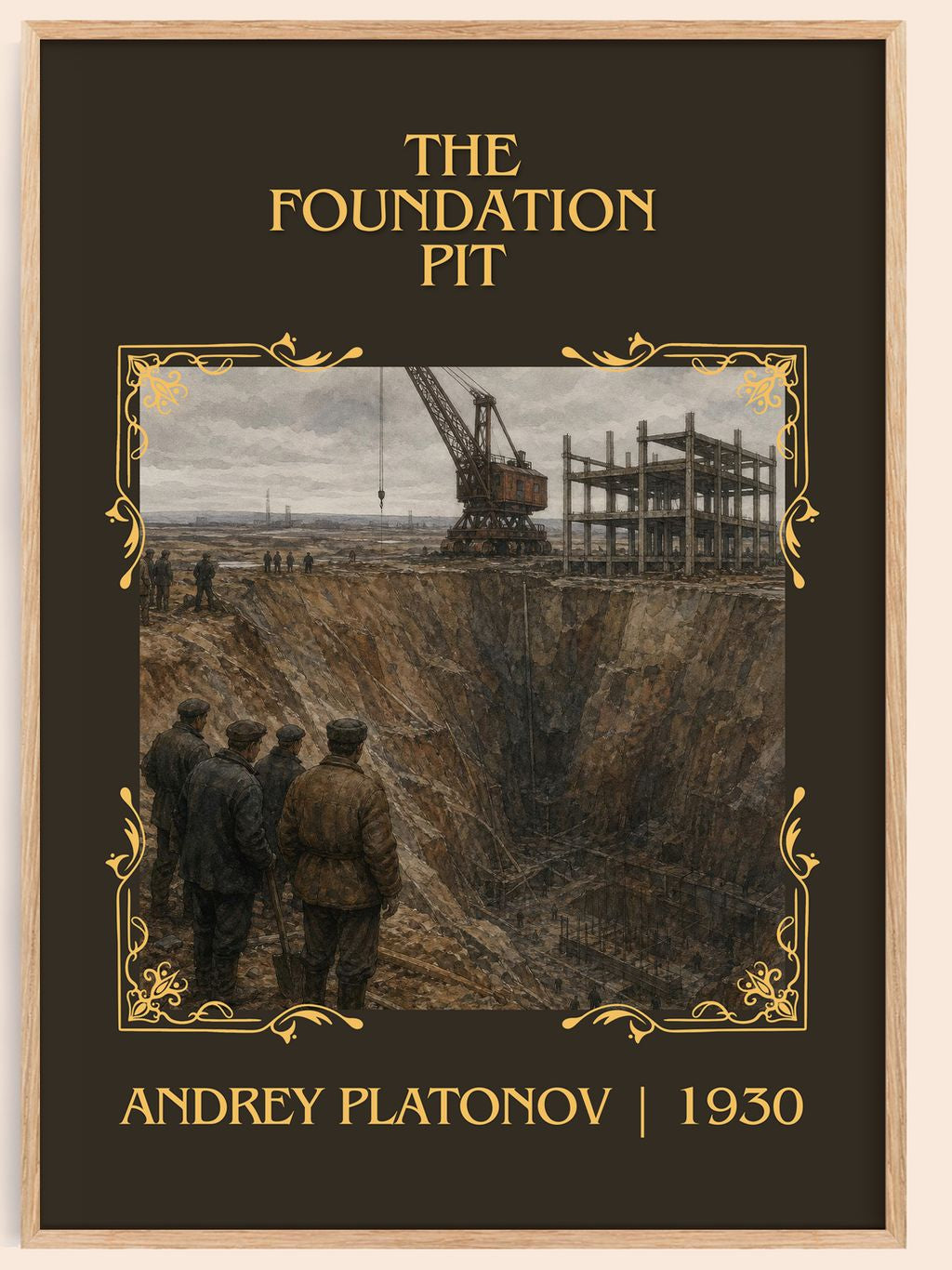 The Foundation Pit Classic Book Art Print by Andrey Platonov – book poster