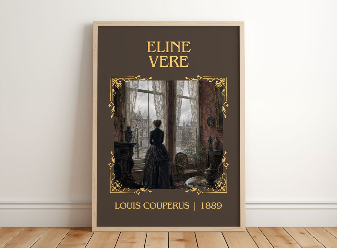 Eline Vere Classic Book Art Print by Louis Couperus – framed print leaning on a wooden floor