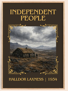 Independent People Classic Book Art Print by Halldor Laxness – book poster
