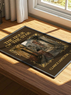 The Hour of the Star Classic Book Art Print by Clarice Lispector – print on a sunlit desk