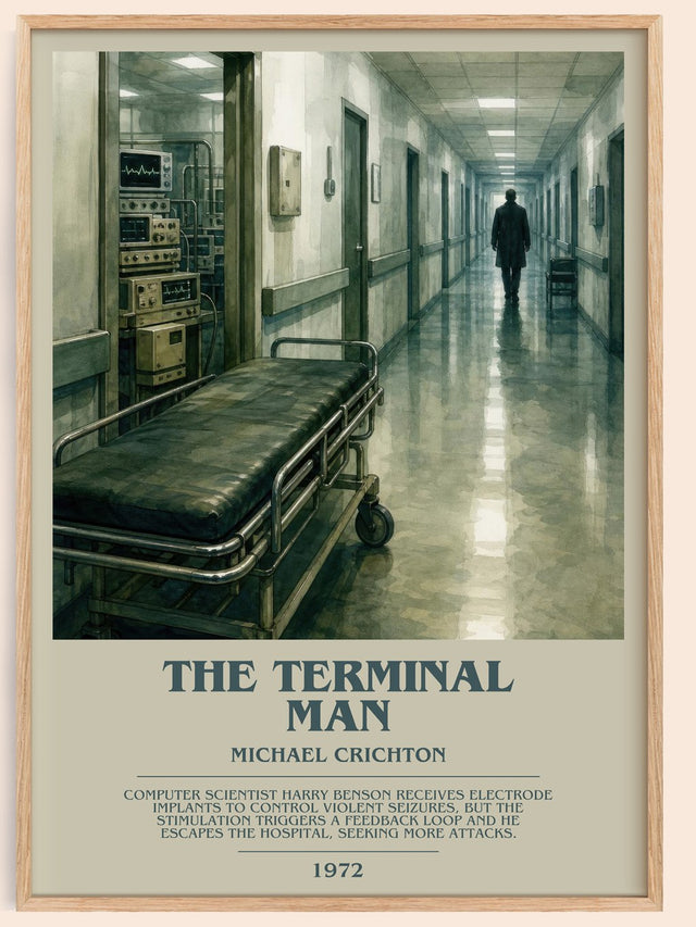 The Terminal Man Bookish Wall Art by Michael Crichton