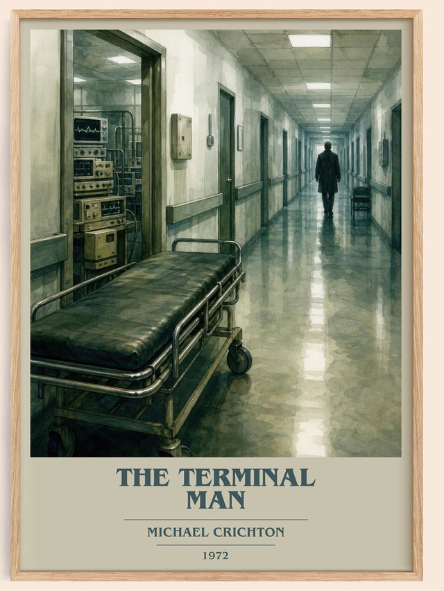 The Terminal Man Book Cover Poster by Michael Crichton