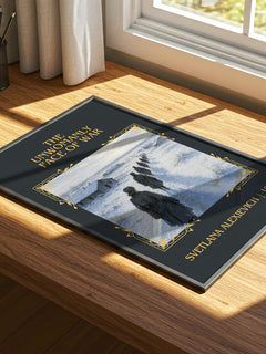 Unwomanly Face Of War Classic Book Art Print by Svetlana Alexievich – print on a sunlit desk