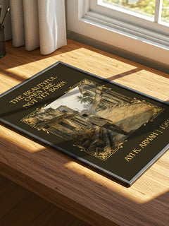 Beautyful Ones are Not Yet Born Classic Book Art Print by Ayi K. Armah – print on a sunlit desk