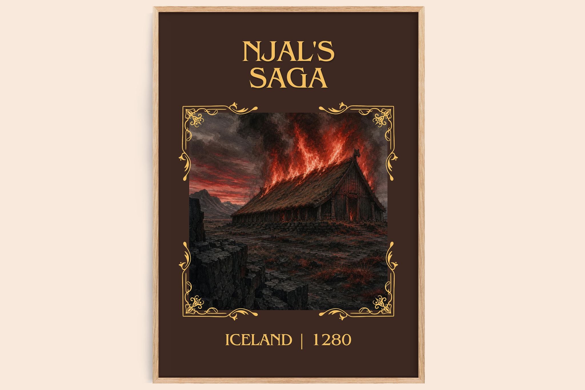 Njal's Saga Classic Book Art Print by Iceland