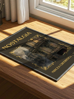 Nostalgia Classic Book Art Print by Mircea Cărtărescu – print on a sunlit desk