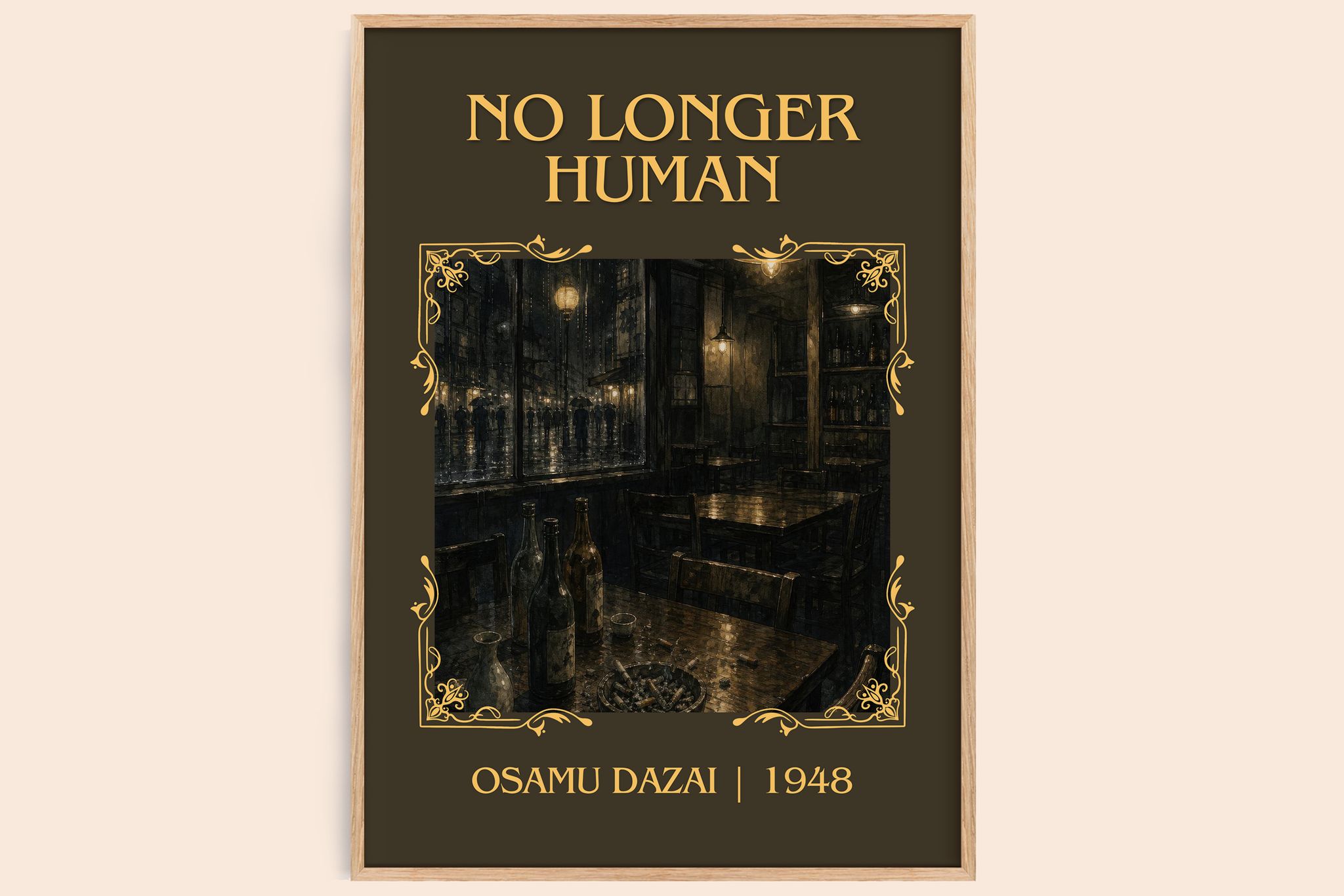 No Longer Human Classic Book Art Print by Osamu Dazai