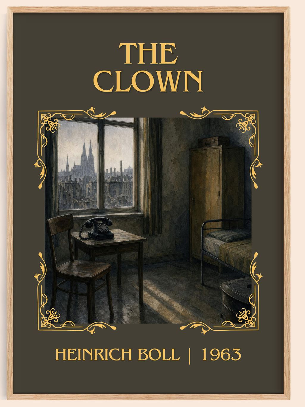 The Clown Classic Book Art Print by Heinrich Böll – book poster