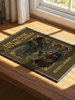 The Mouse And His Child Classic Book Art Print by Russell Hoban – print on a sunlit desk