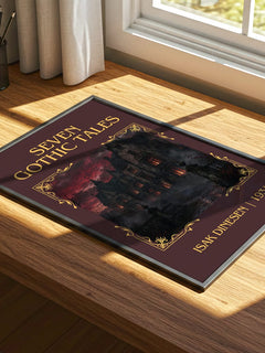 Seven Gothic Tales Classic Book Art Print by Isak Dinesen – print on a sunlit desk