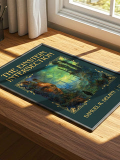 The Einstein Intersection Classic Book Art Print by Samuel R. Delany – print on a sunlit desk