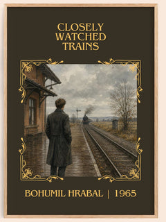 Closely Watched Trains Classic Book Art Print by Bohumil Hrabal – book poster