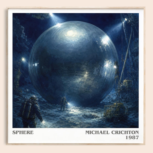 Sphere Literary Art Print by Michael Crichton