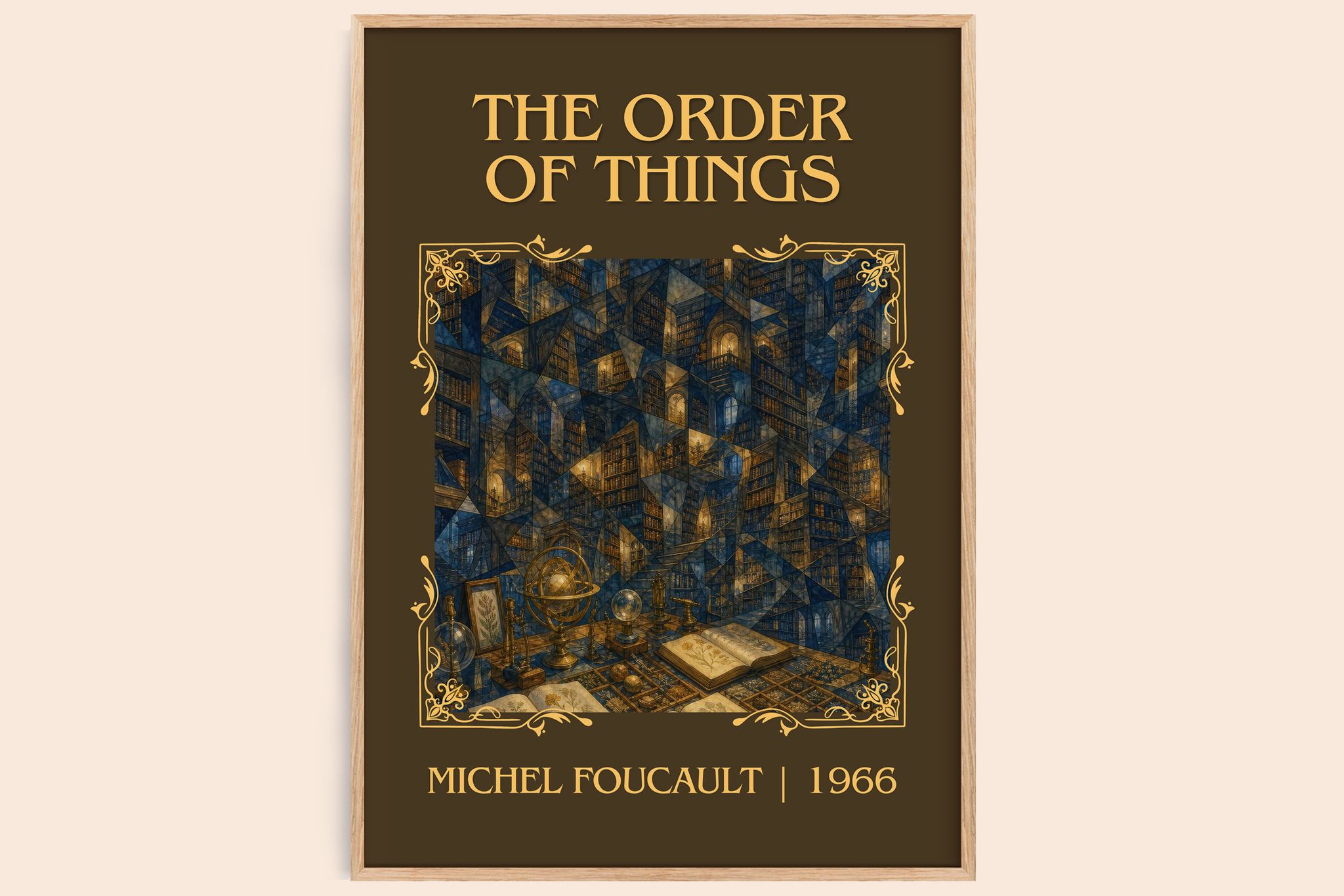 The Order of Things Classic Book Art Print by Michel Foucault