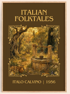 Italian Folktales Classic Book Art Print by Italo Calvino – book poster