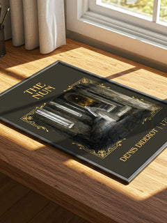 The Nun Classic Book Art Print by Denis Diderot – print on a sunlit desk