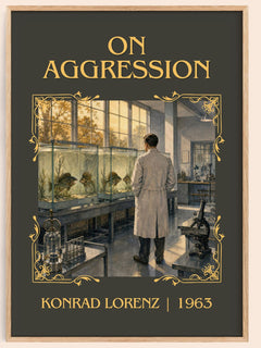 On Aggression Classic Book Art Print by Konrad Lorenz – book poster