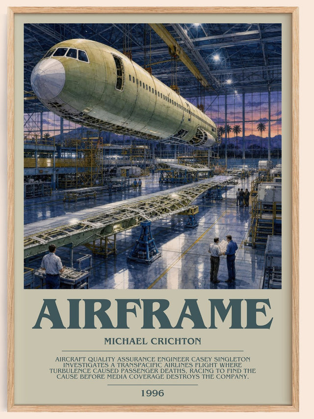 Airframe Bookish Wall Art by Michael Crichton