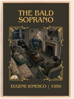 The Bald Soprano Classic Book Art Print by Eugène Ionesco – book poster
