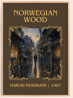Norwegian Wood Classic Book Art Print by Haruki Murakami – book poster