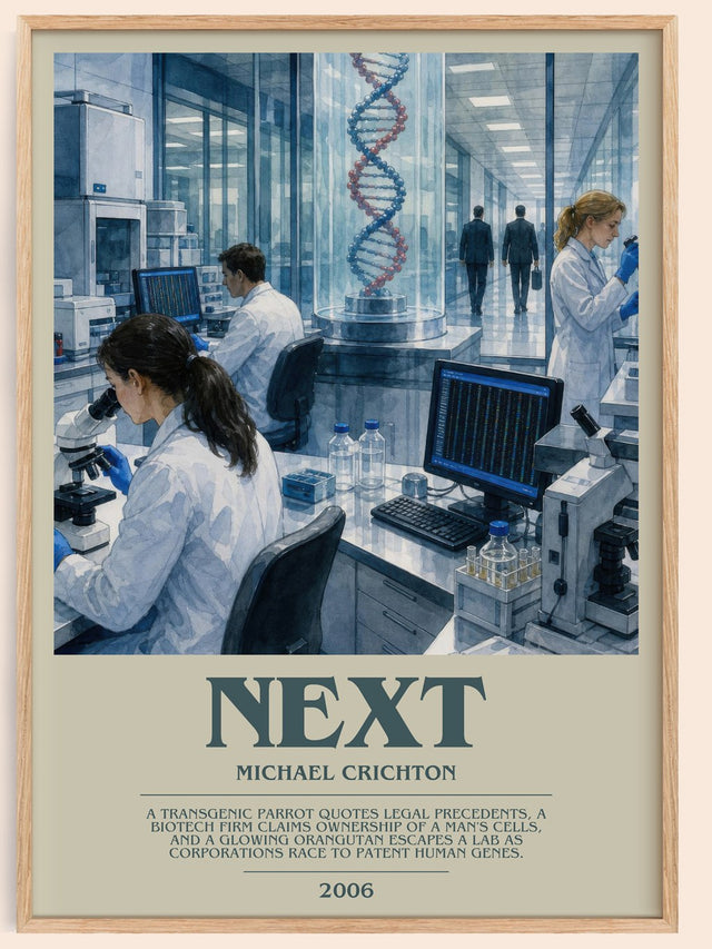 Next Bookish Wall Art by Michael Crichton