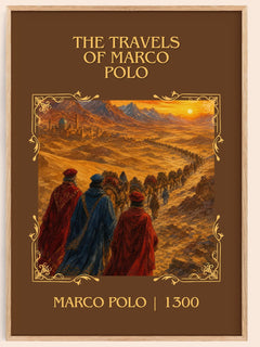 The Travels of Marco Polo Classic Book Art Print by Marco Polo – book poster