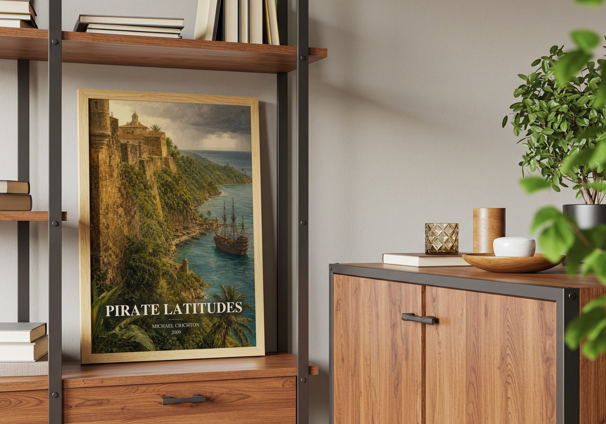 Pirate Latitudes book watercolour illustration paper finish options – matte satin gloss