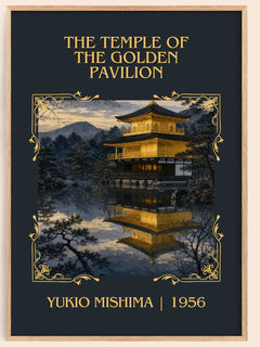 Temple of the Golden Pavilion Classic Book Art Print by Yukio Mishima – book poster