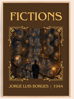 Fictions Classic Book Art Print by Jorge Luis Borges – book poster