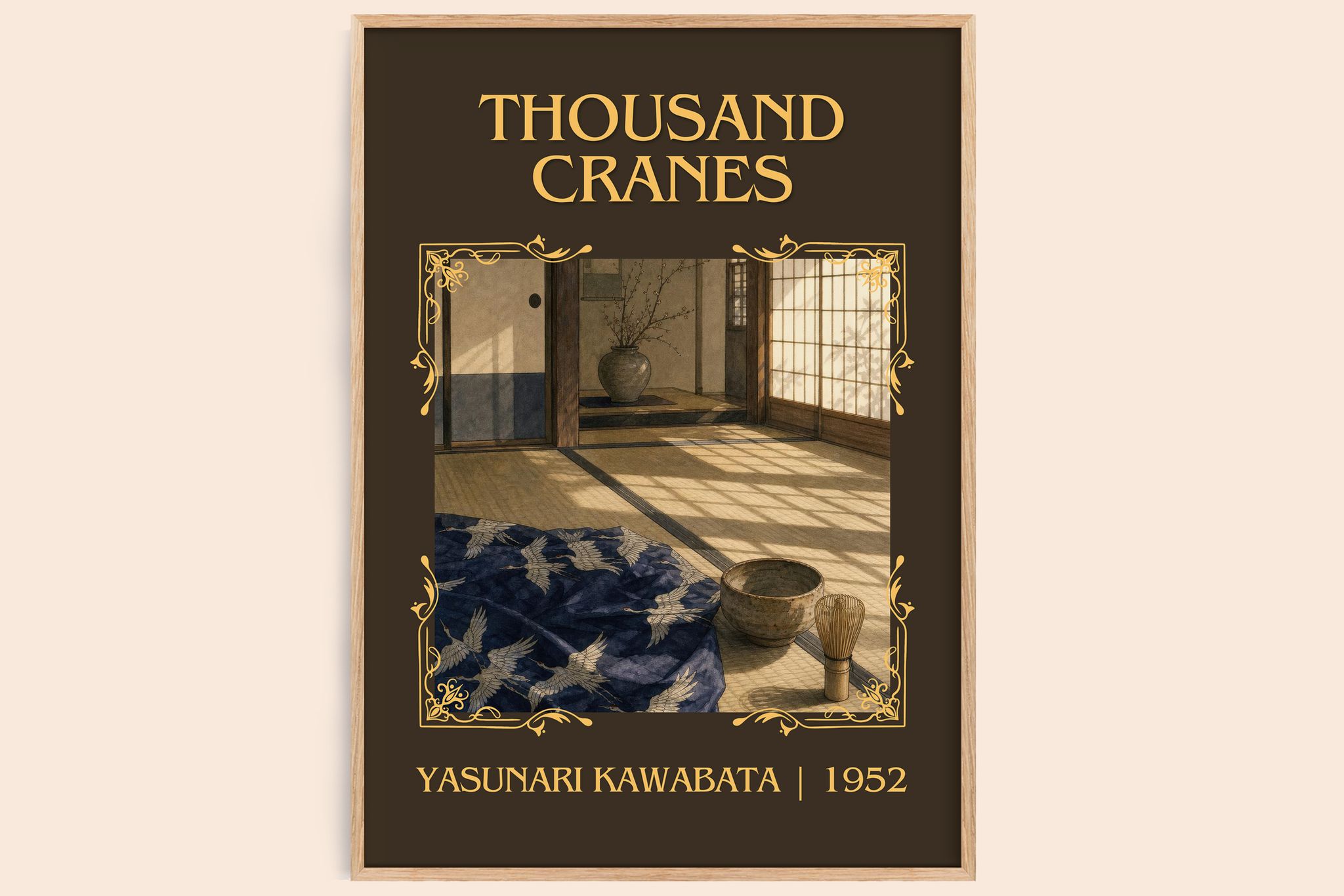 Thousand Cranes Classic Book Art Print by Yasunari Kawabata