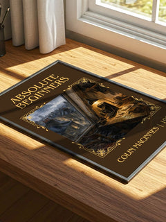 Absolute Beginners Classic Book Art Print by Colin MacInnes – print on a sunlit desk