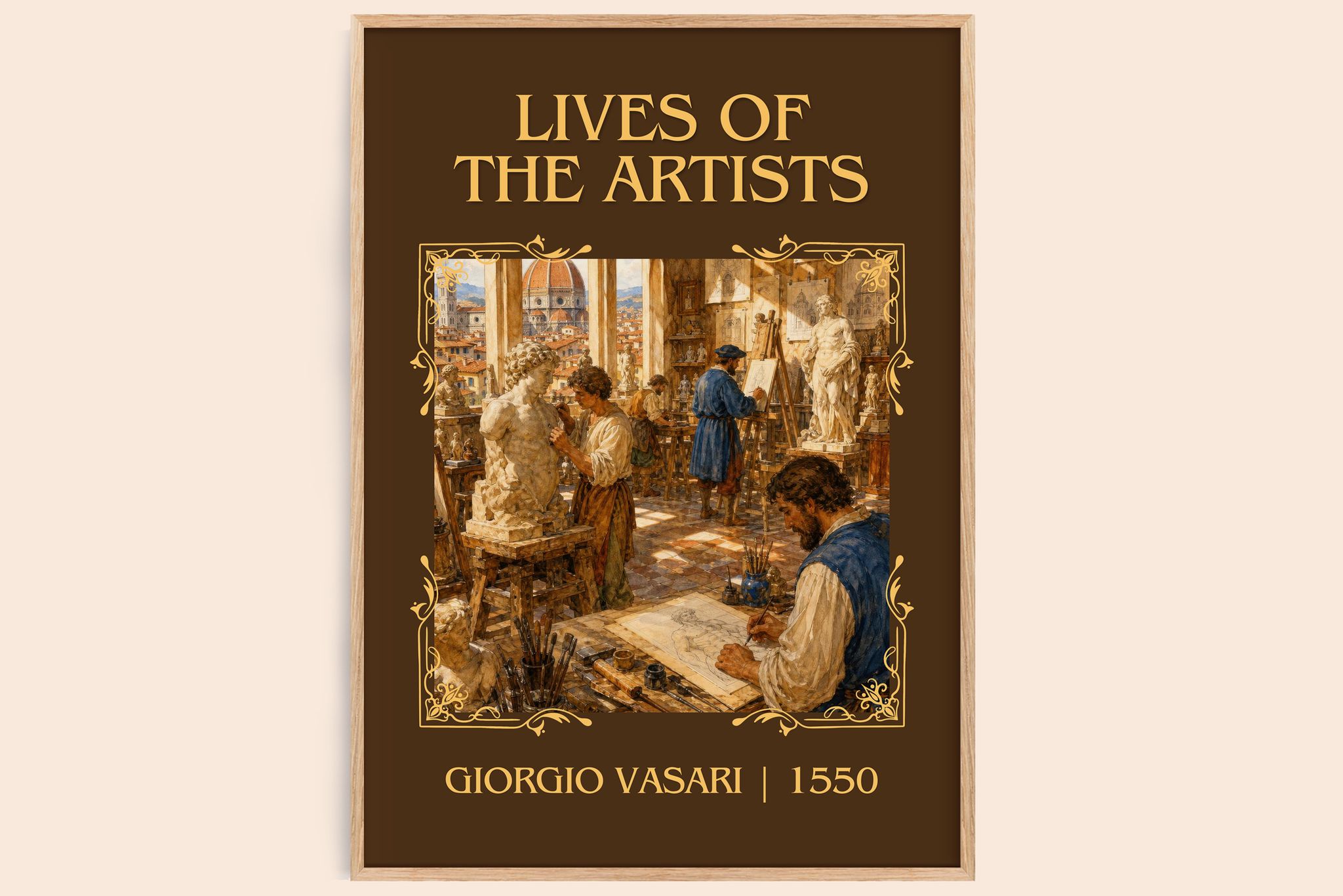 Lives of the Artists Classic Book Art Print by Giorgio Vasari