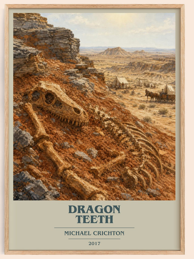 Dragon Teeth Book Cover Poster by Michael Crichton