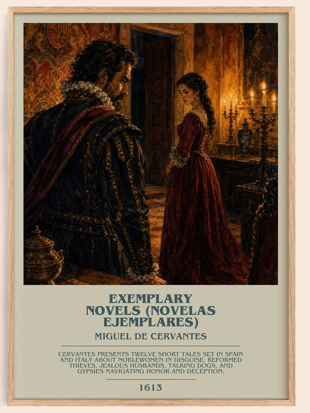 Exemplary Novels (Novelas Ejemplares) Bookish Wall Art by M. Cervantes