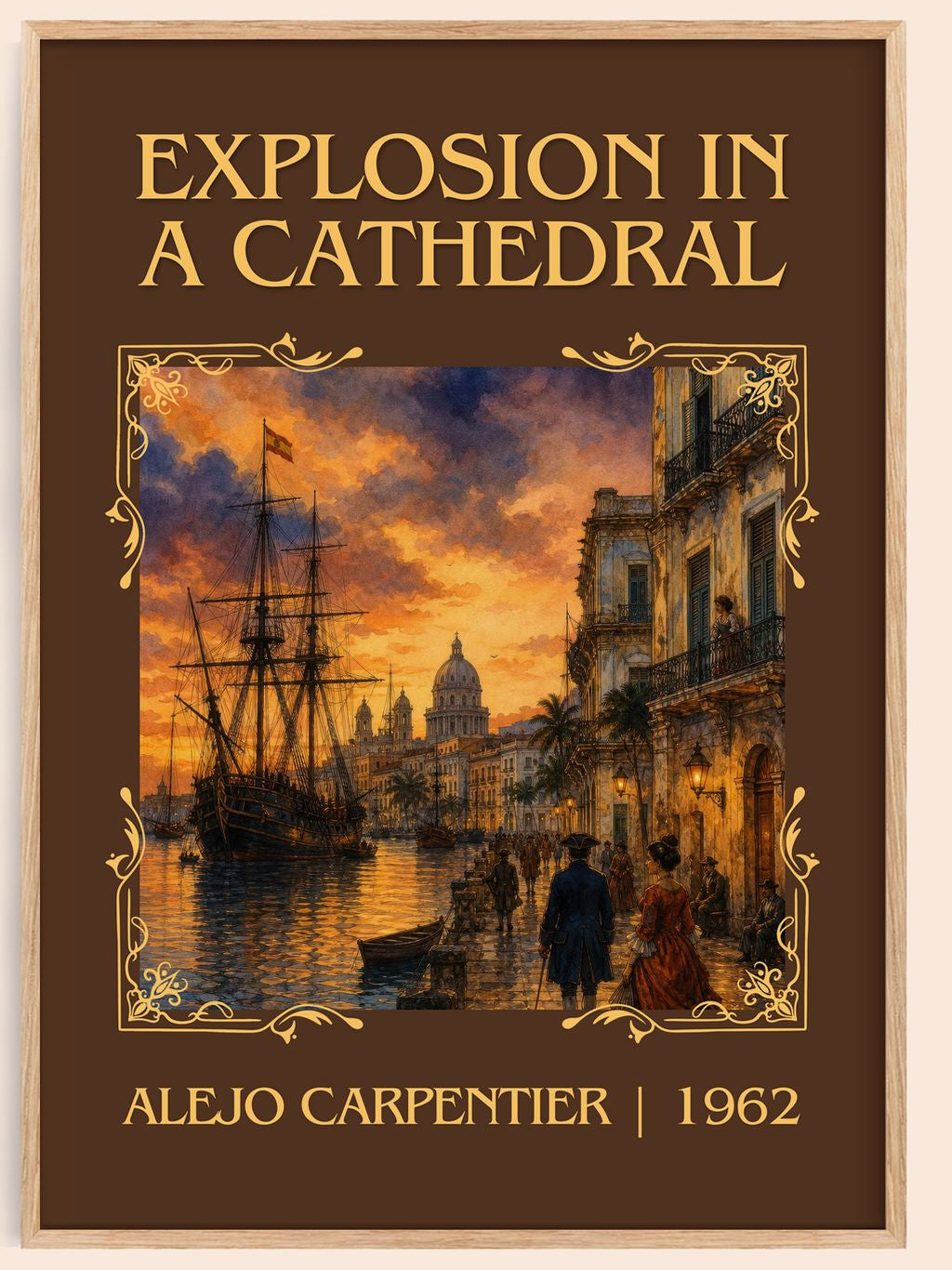Explosion In A Cathedral Classic Book Art Print by Alejo Carpentier – book poster