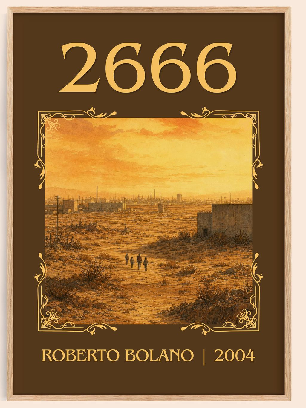 2666 Classic Book Art Print by Roberto Bolaño – book poster