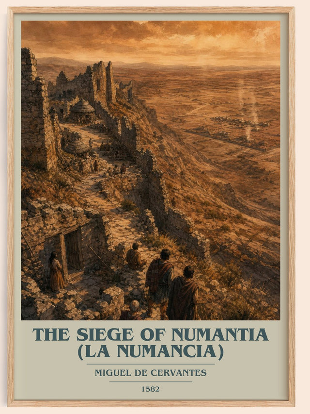 Siege Of Numantia (La Numancia) Book Cover Poster by M. Cervantes