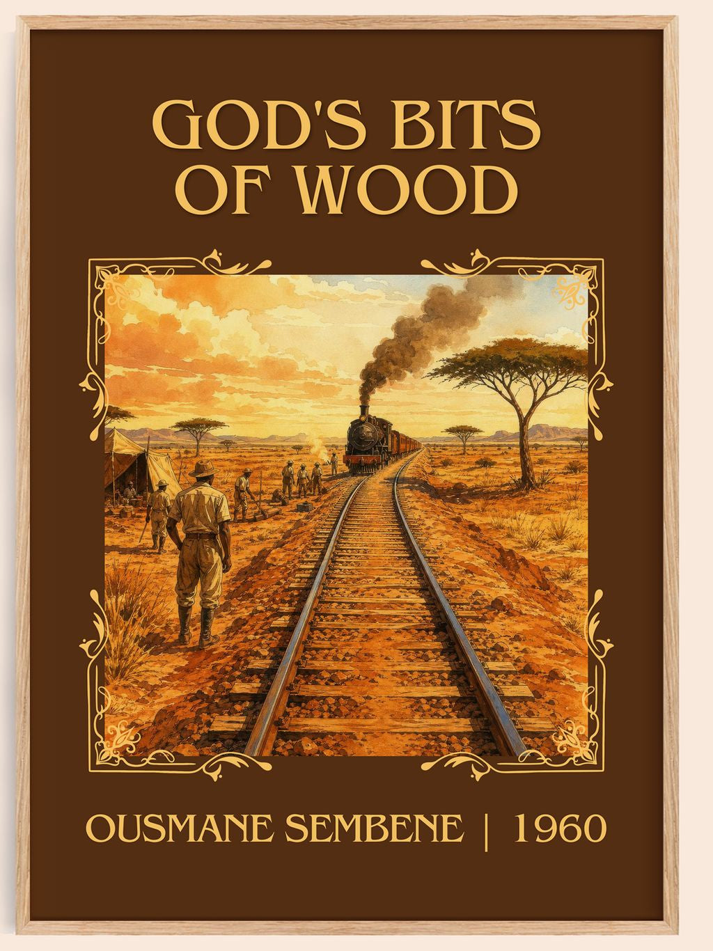 God's Bits of Wood Classic Book Art Print by Ousmane Sembène – book poster