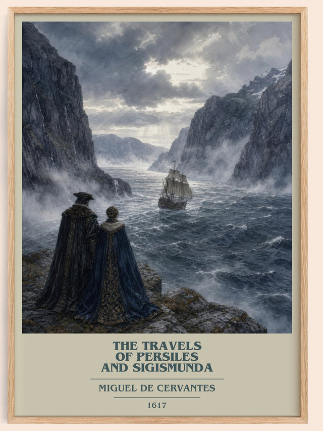 Travels Of Persiles And Sigismunda Book Cover Poster by M. Cervantes