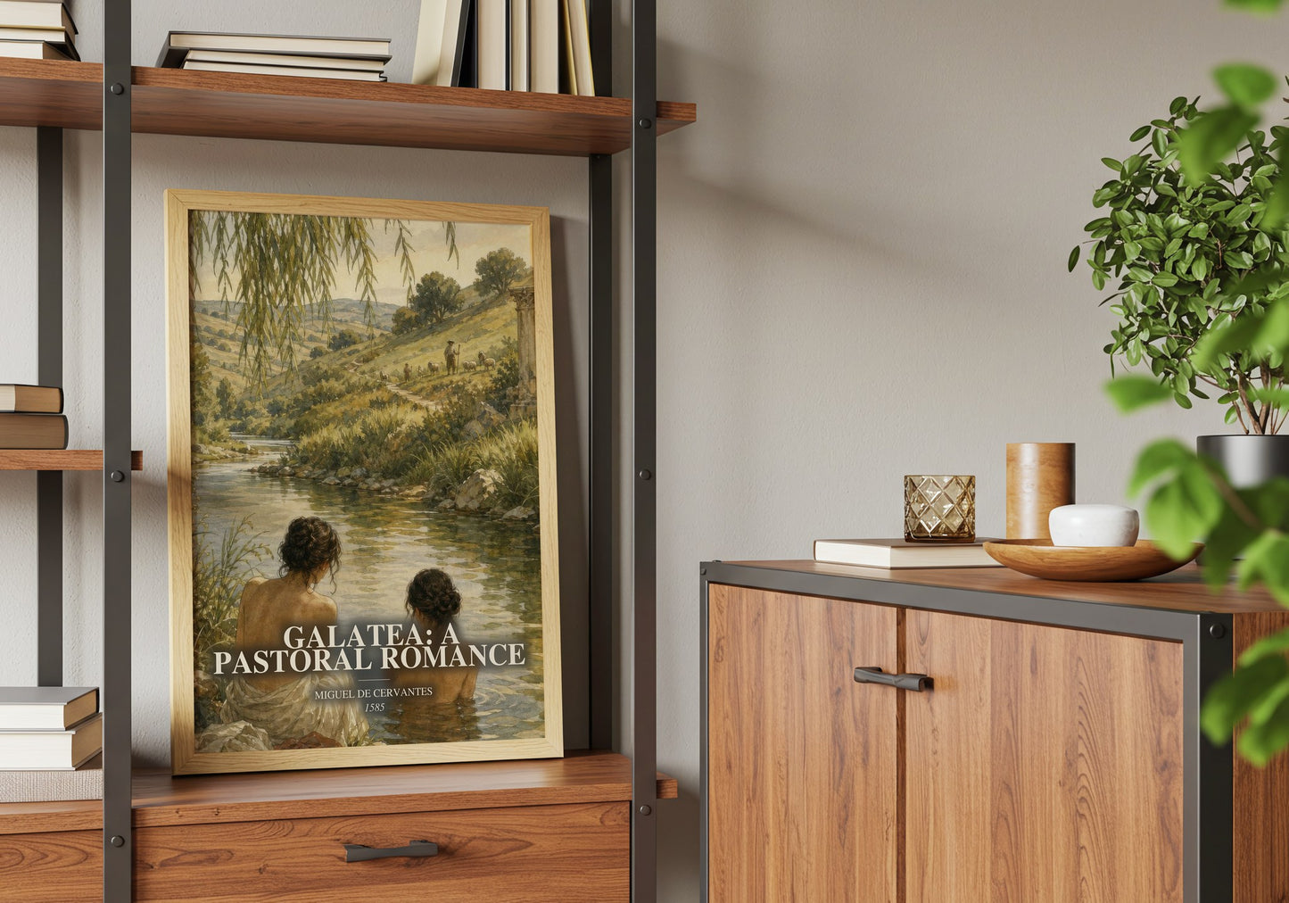 Galatea: A Pastoral Romance book watercolour illustration paper finish options – matte satin gloss